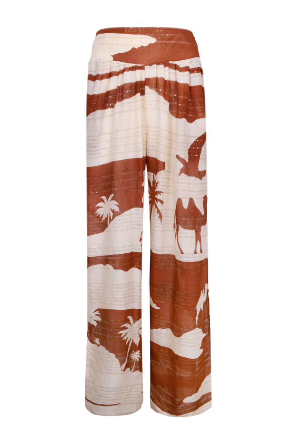 Load image into Gallery viewer, Kha Palm Trees Pant Mocha
