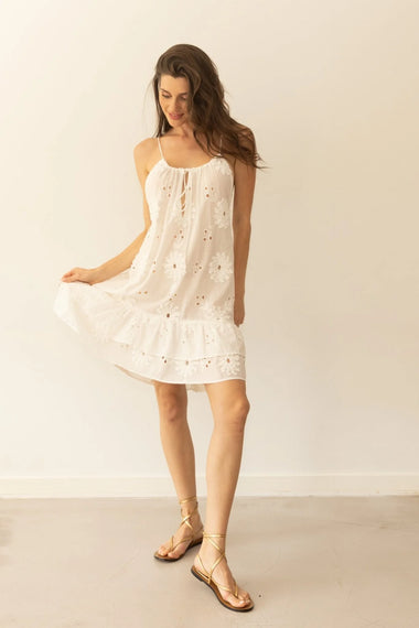 Surya Sleeveless Dress White