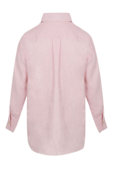 Linen Shirt With Heart Eye Pink