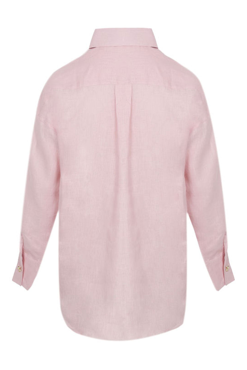 Load image into Gallery viewer, Linen Shirt With Heart Eye Pink
