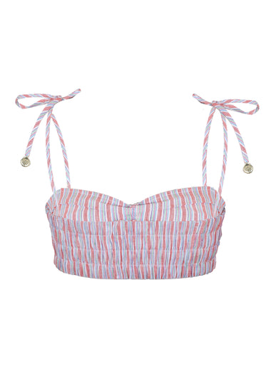 Bralette Top Orange Stripe