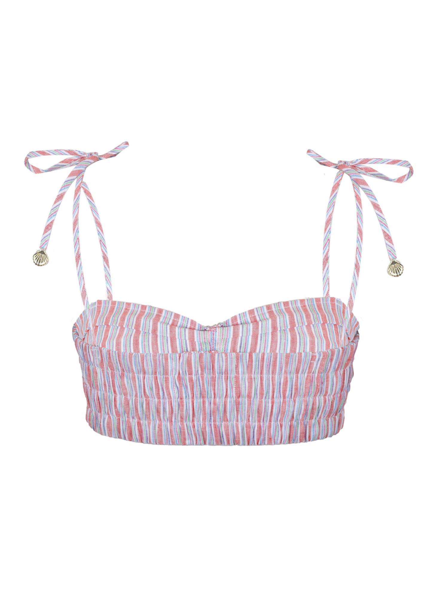 Load image into Gallery viewer, Bralette Top Orange Stripe
