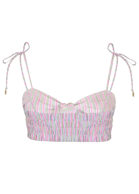 Bralette Top Pink Stripe