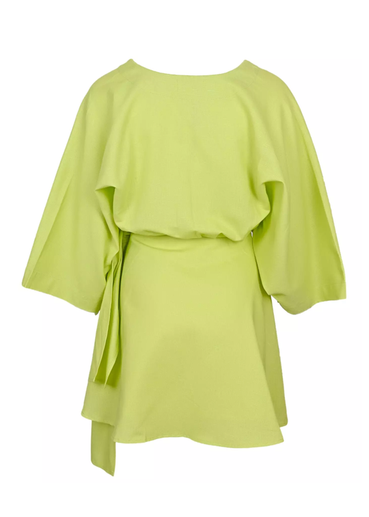 Load image into Gallery viewer, Short Dress Linen Lime
