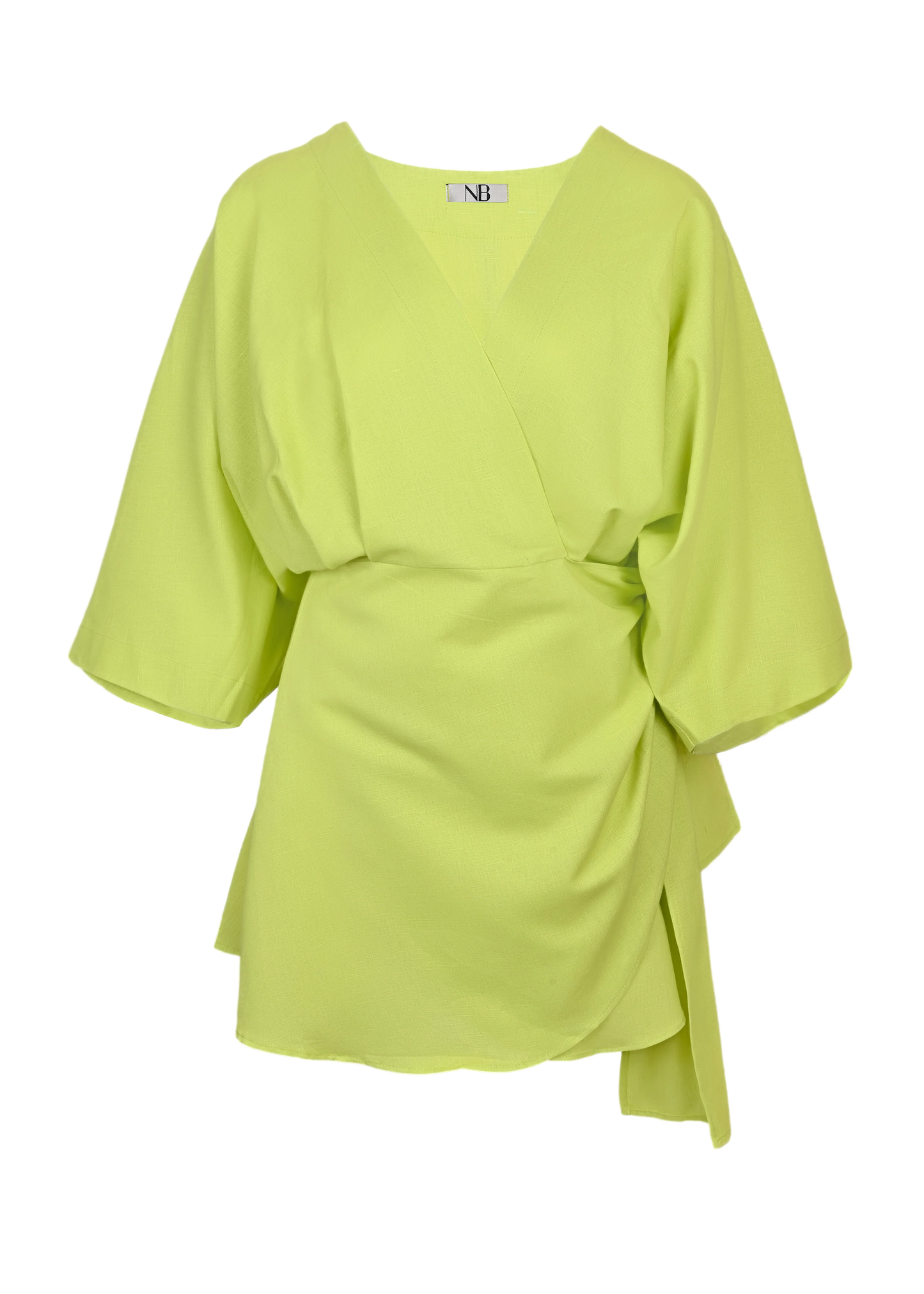 Load image into Gallery viewer, Short Dress Linen Lime

