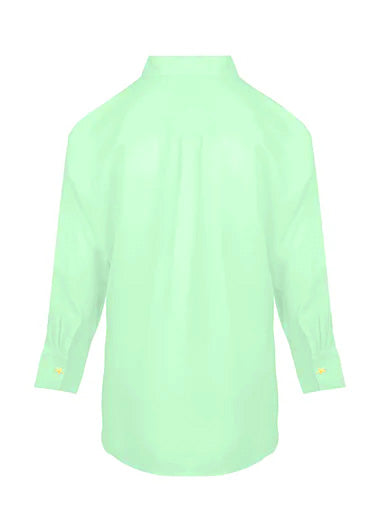 Load image into Gallery viewer, Linen Shirt With Eye Green Apple
