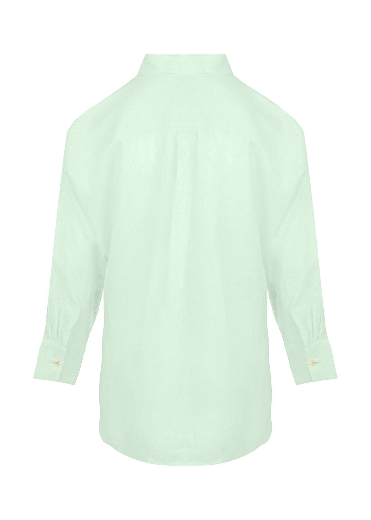 Linen Shirt With Eye Green