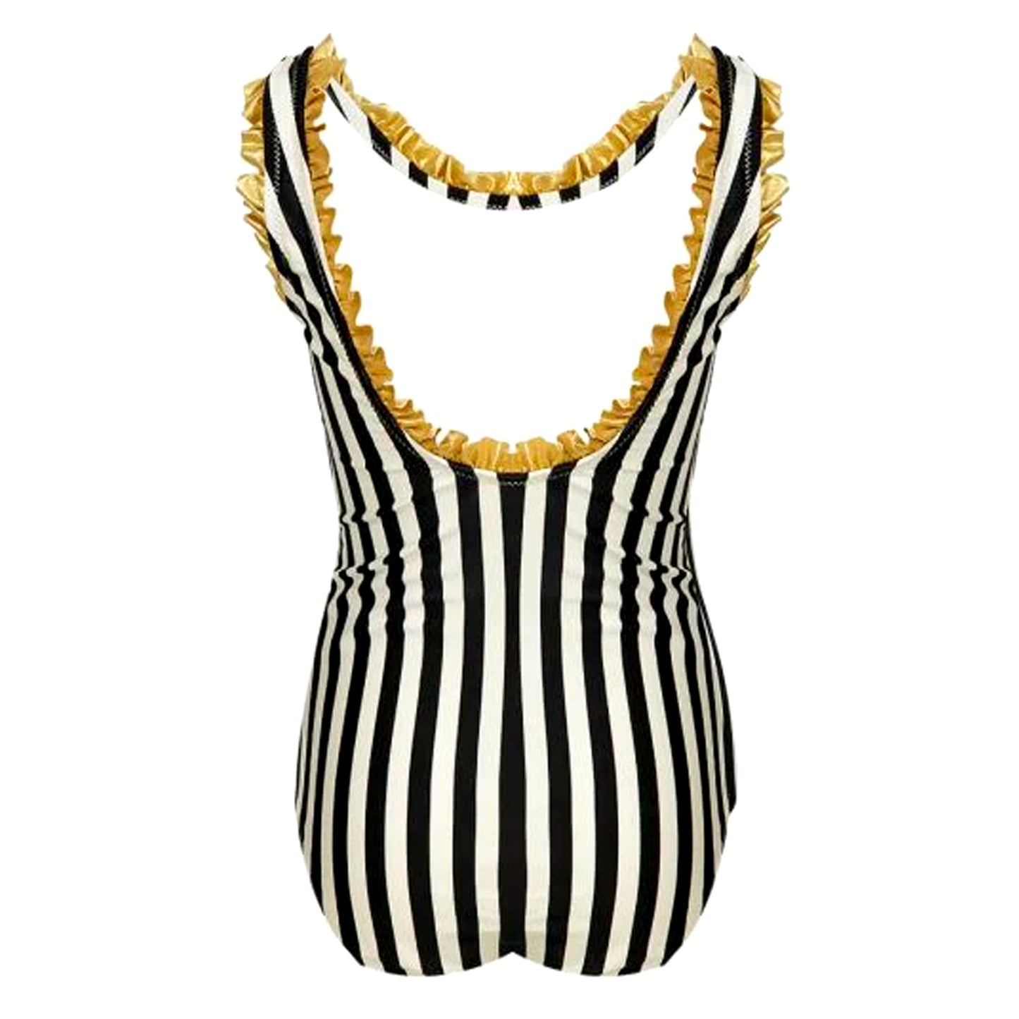 Load image into Gallery viewer, Nessi Byrd Zinnia Black &amp;amp; White Stripe Swimsuit - Girls One Piece
