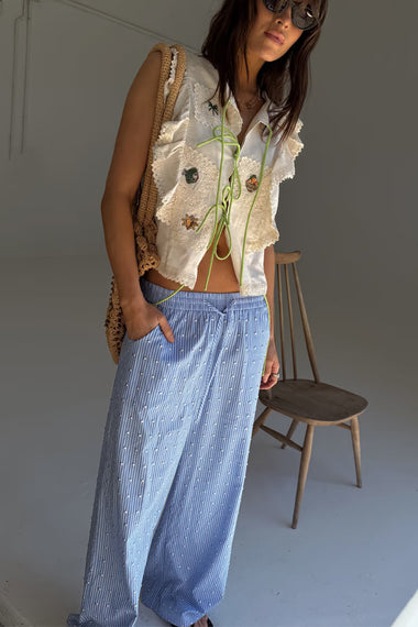 Cream Isla Tia Top