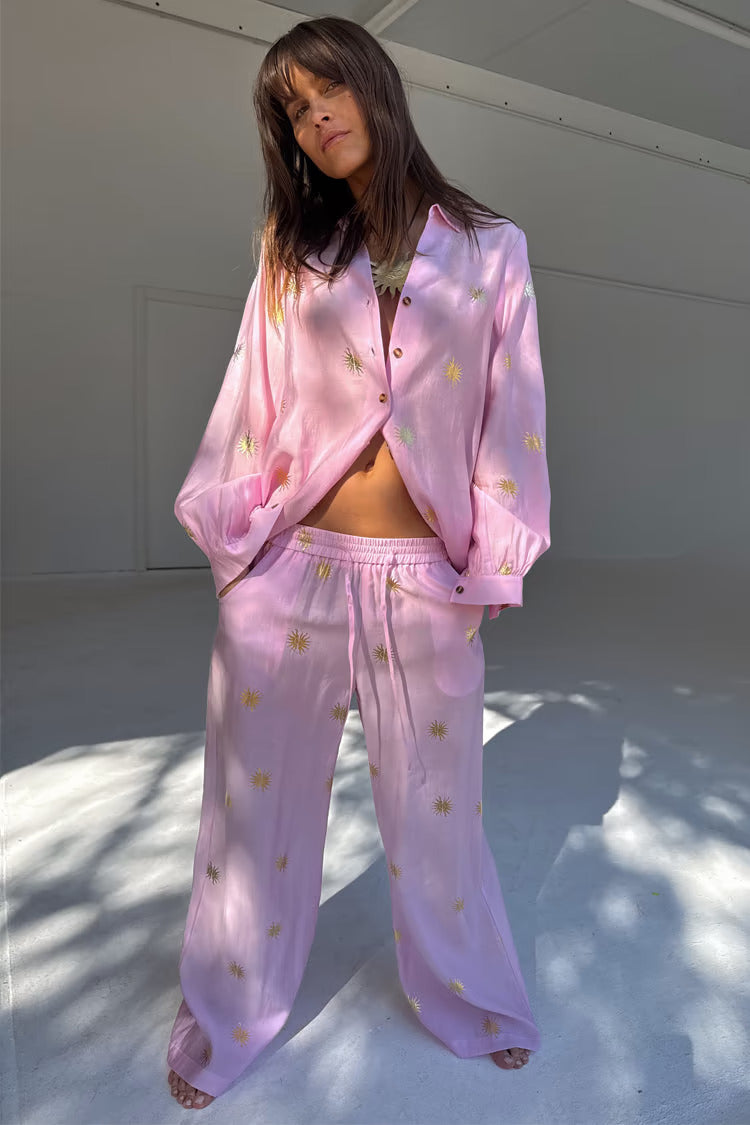 Load image into Gallery viewer, Pink Elissa Trousers with Sun Foil
