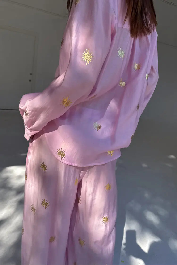 Load image into Gallery viewer, Pink Miley Shirt with Sun Foil
