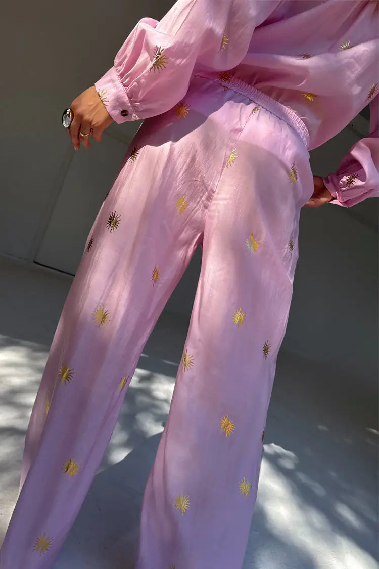 Load image into Gallery viewer, Pink Elissa Trousers with Sun Foil
