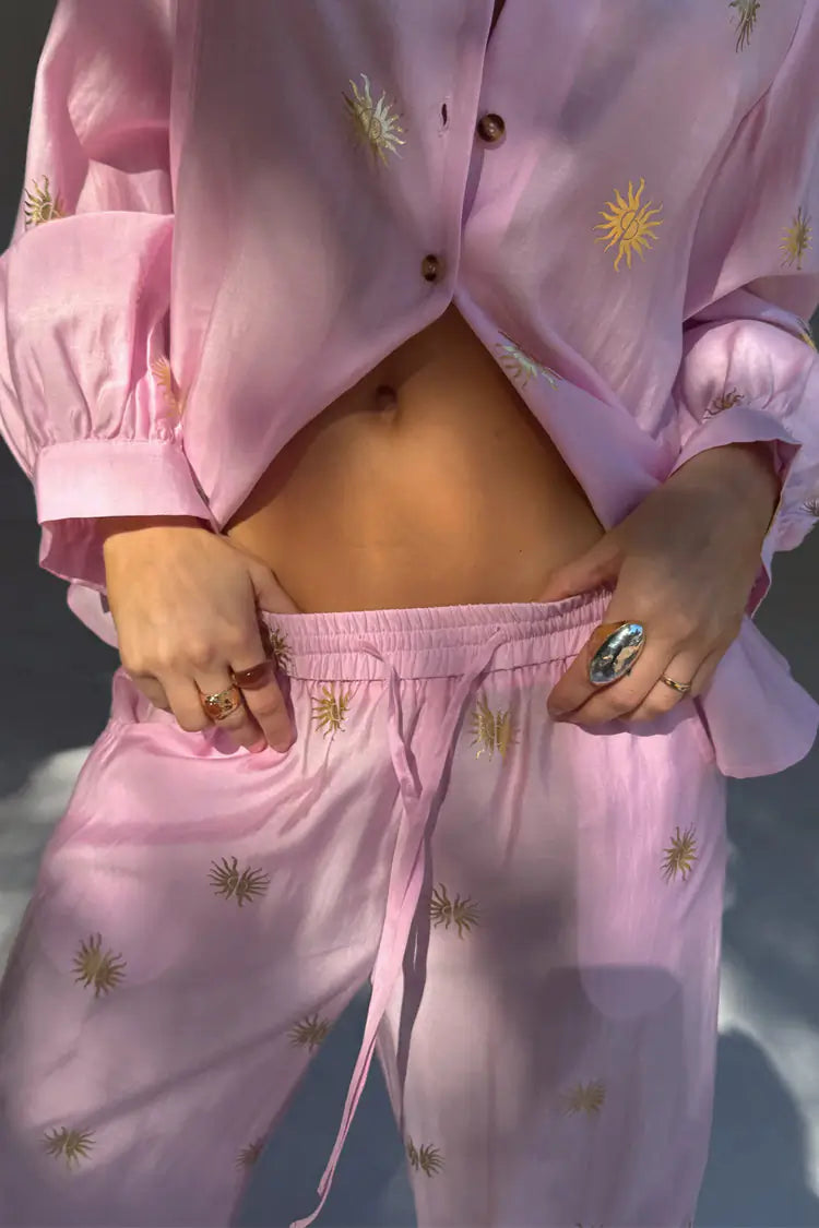 Load image into Gallery viewer, Pink Elissa Trousers with Sun Foil
