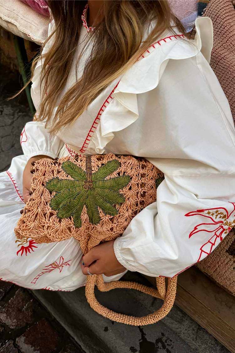 Load image into Gallery viewer, Cream And Red Pollenca Mini Dress
