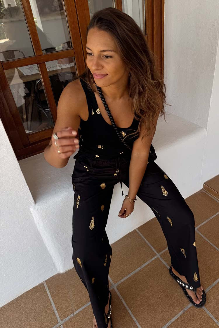 Load image into Gallery viewer, Black Shell Elissa Trousers
