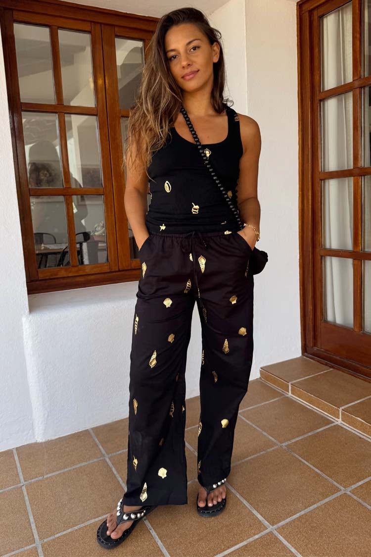 Load image into Gallery viewer, Black Shell Elissa Trousers
