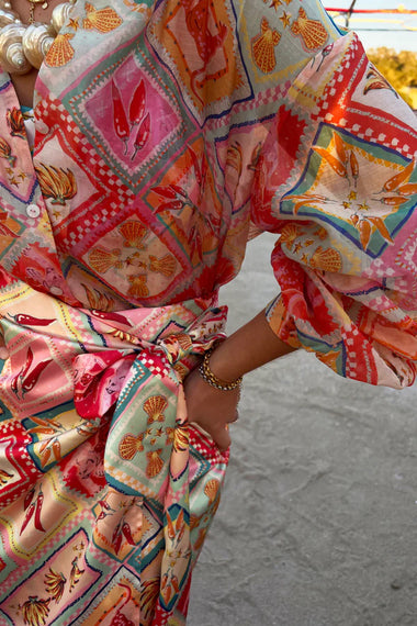 Tropical Tile Mini Jaspre Skirt - Skirt