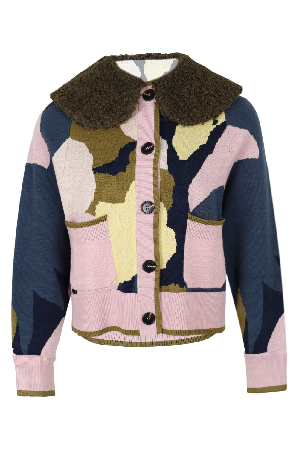 Load image into Gallery viewer, Teal Mara Abstract Cheryl Cardigan
