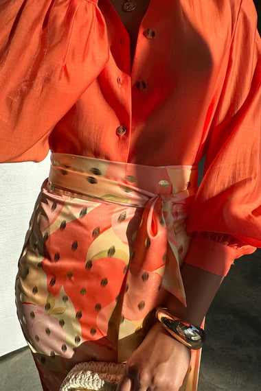 Apricot Jaspre Wrap Skirt - Skirt