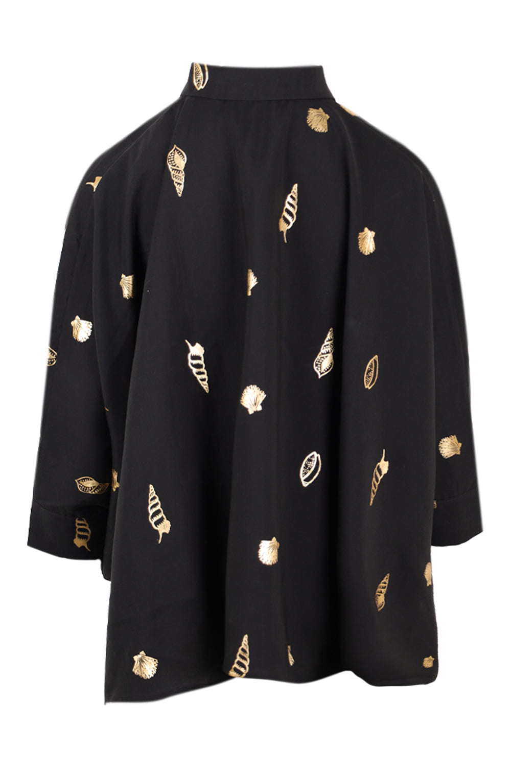 Load image into Gallery viewer, Black Shell Cape Shirt
