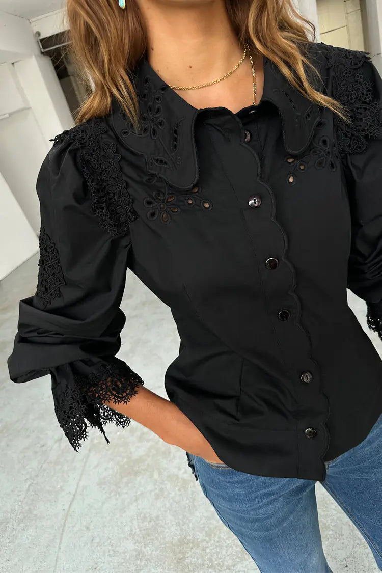 Load image into Gallery viewer, Black Sicily Shirt - Top
