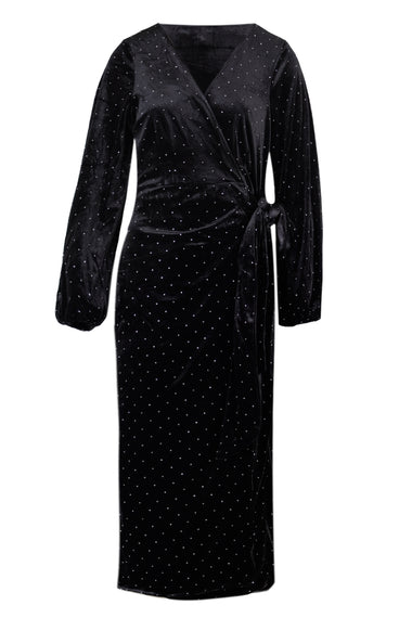 Black Velvet Midi Vienna Dress