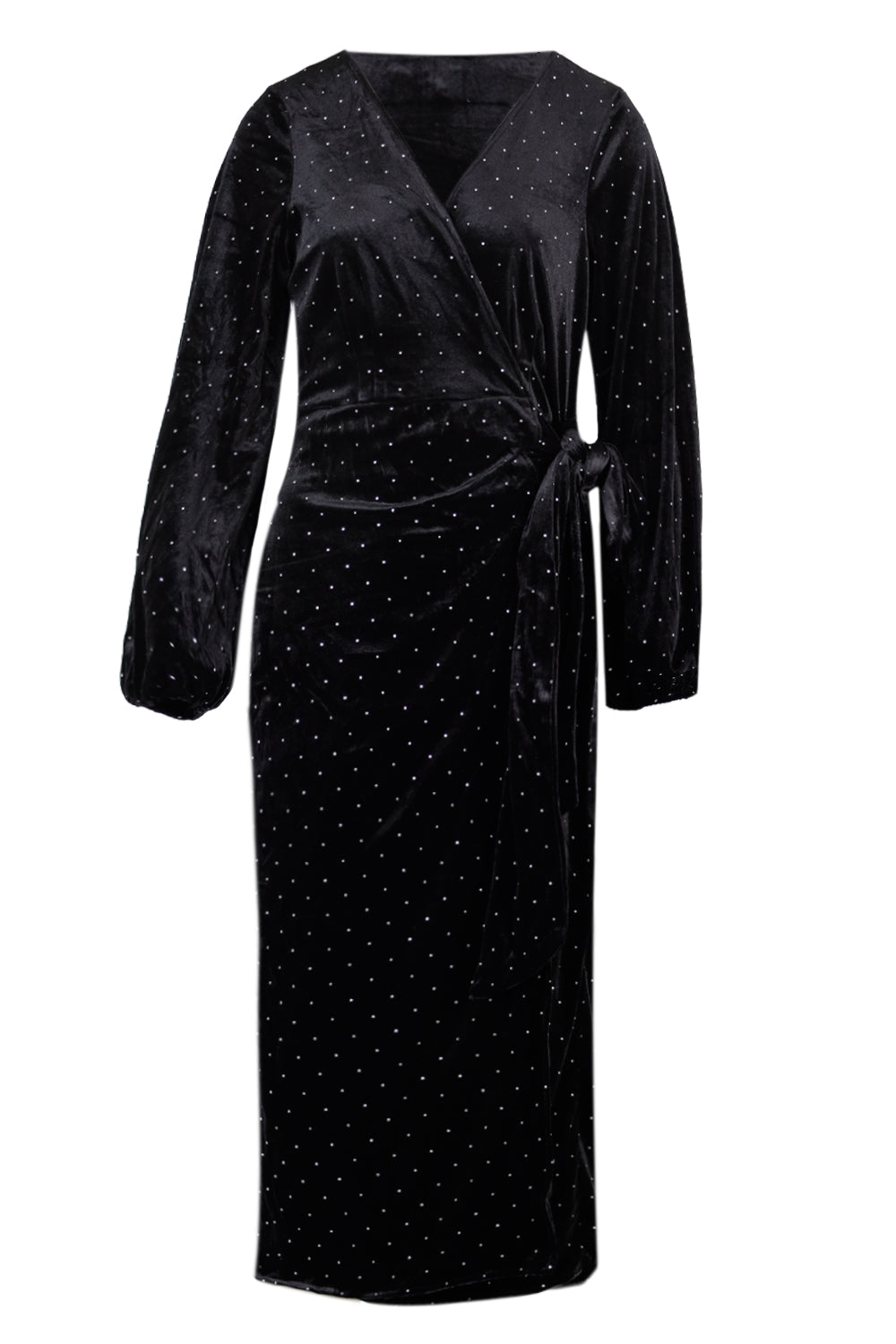 Black Velvet Midi Vienna Dress