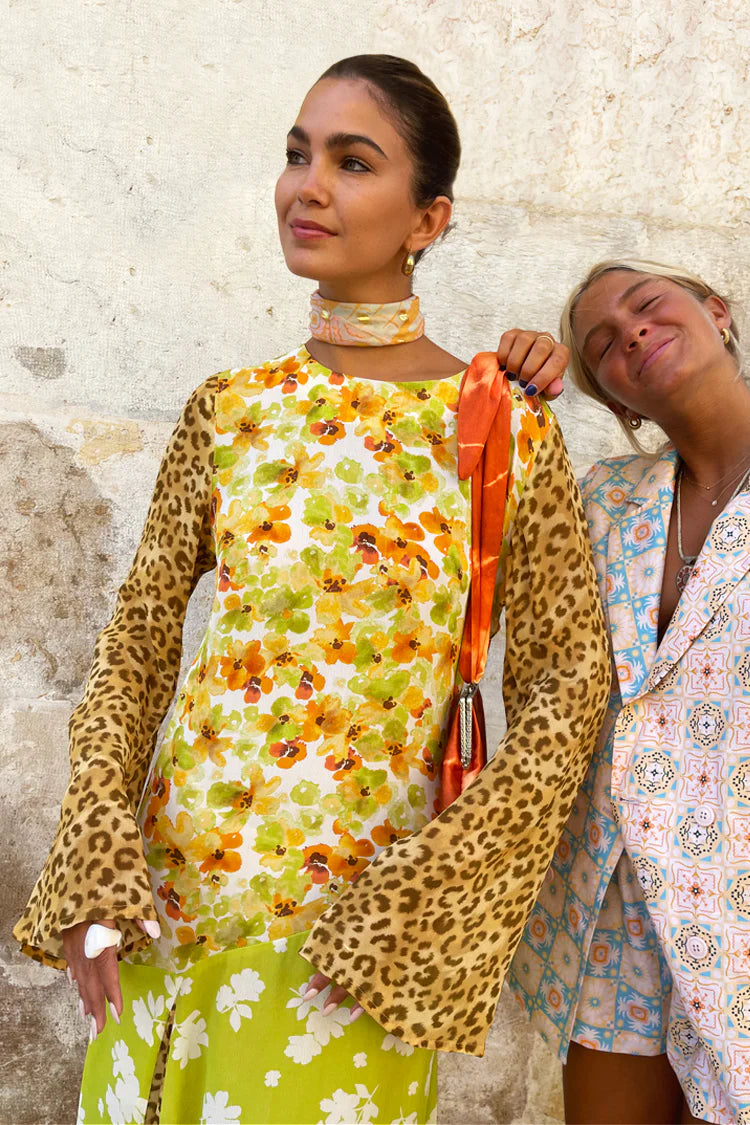 Load image into Gallery viewer, Floral And Leopard Blair Dress - Dress
