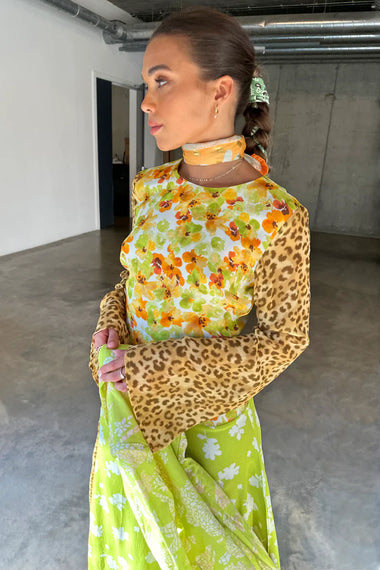 Floral And Leopard Blair Dress - Dress