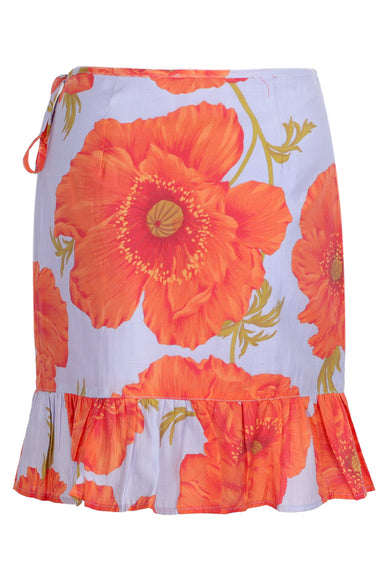 Blue Poppy Mini Jaspre Skirt with Frill