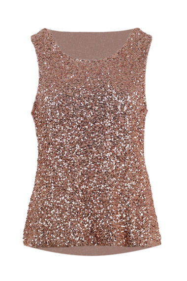 Gold Sequin Tank Top