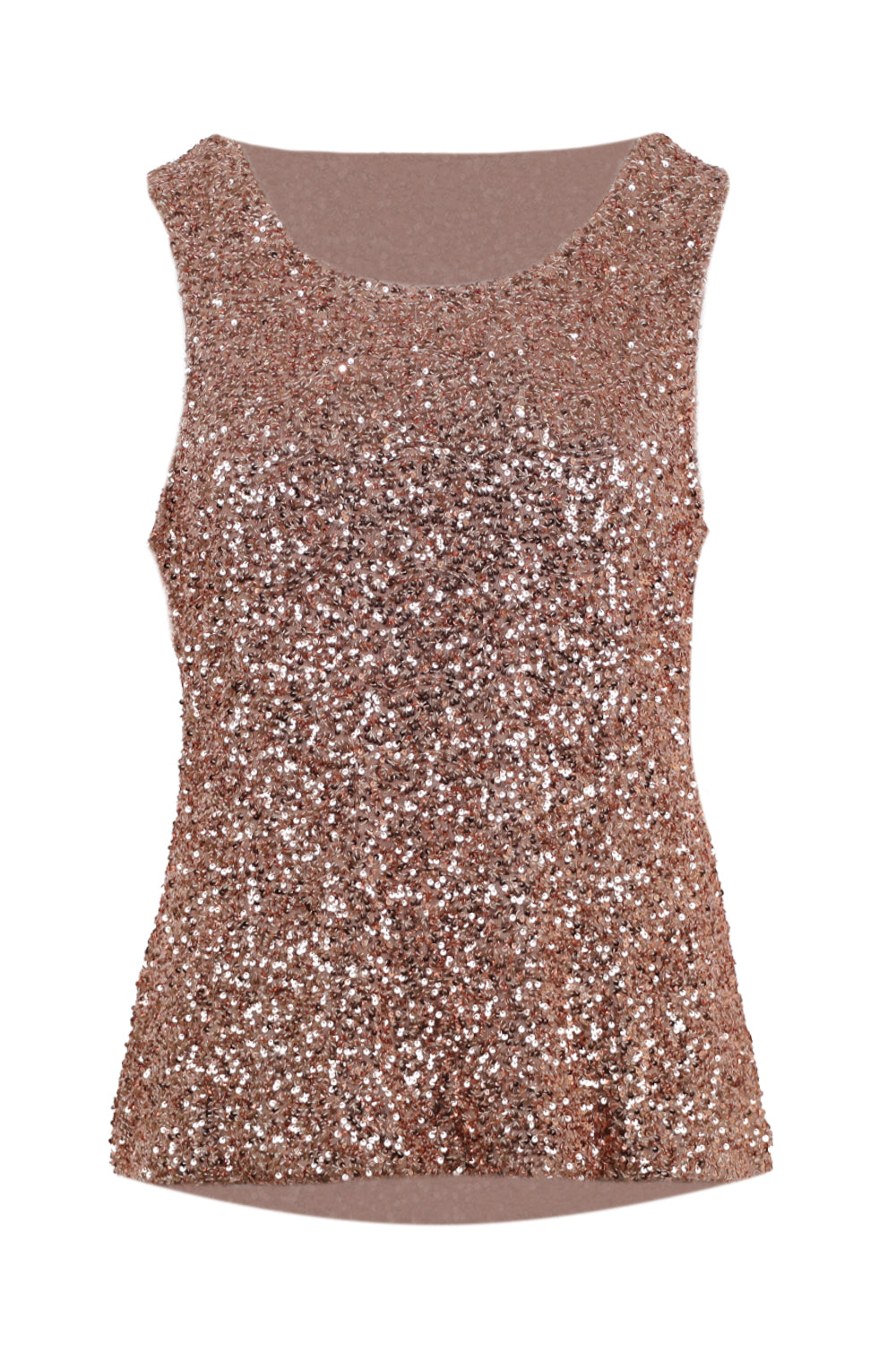 Load image into Gallery viewer, Gold Sequin Tank Top
