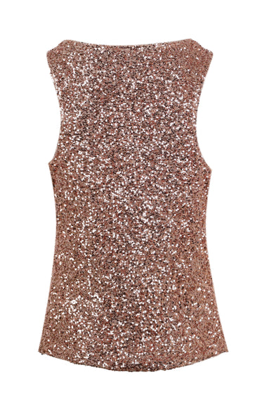 Gold Sequin Tank Top