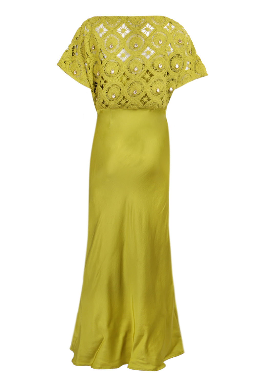 Load image into Gallery viewer, Green Shell Crochet Tilly Dress
