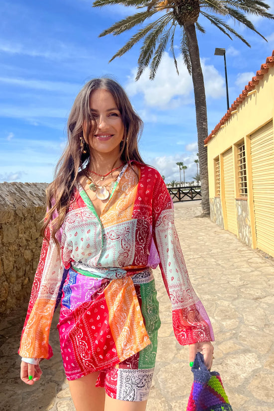 Multi Bandana Mini Jaspre Skirt