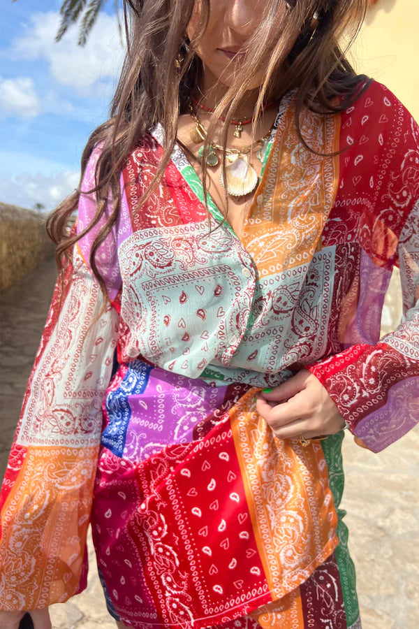 Multi Bandana Oversized Shirt