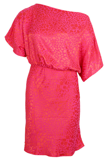Pink Animal Jacquard Mini Tilly Dress