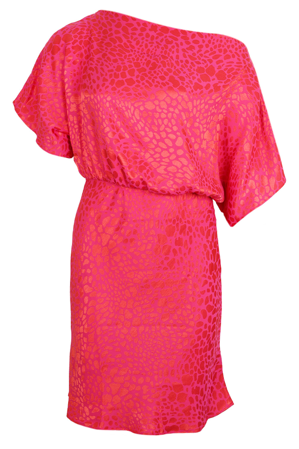 Load image into Gallery viewer, Pink Animal Jacquard Mini Tilly Dress

