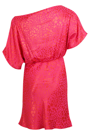 Pink Animal Jacquard Mini Tilly Dress
