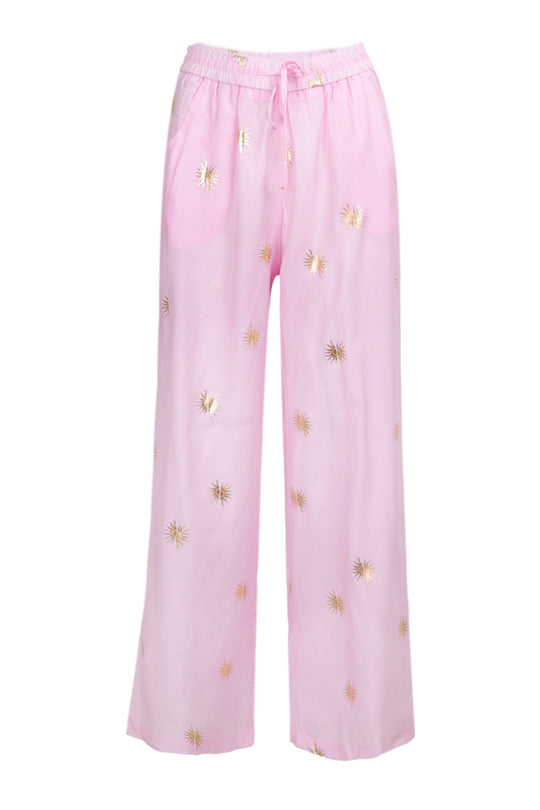 Pink Elissa Trousers with Sun Foil