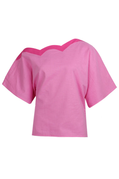 Pink Scallop Tilly Top