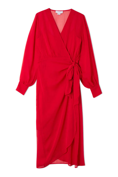 Red Sheer Midaxi Vienna Dress - Dress