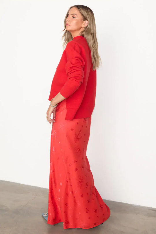 Red Swallow Romance Maxi Dorris Skirt