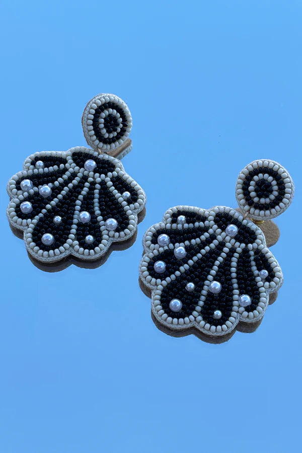Load image into Gallery viewer, Beaded Shell Earrings - ONE SIZE - Earrings
