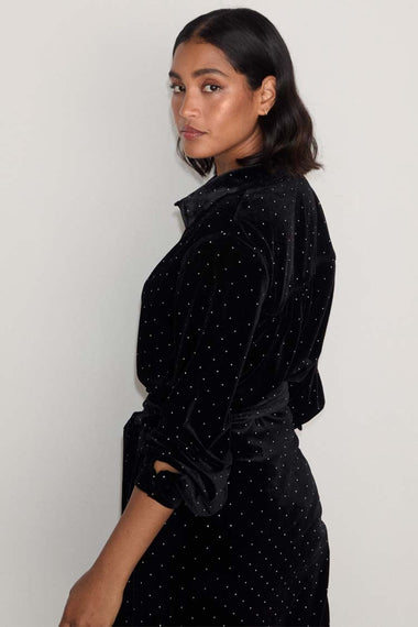 Black Velvet Cristi Shirt - Top