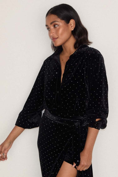 Black Velvet Cristi Shirt - Top