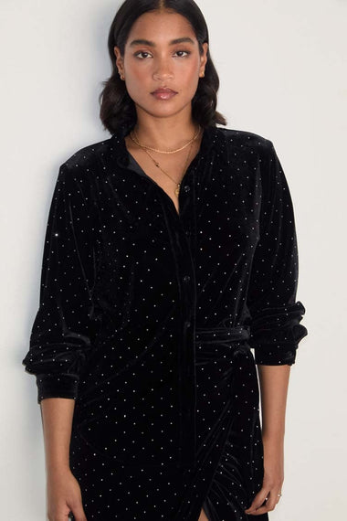 Black Velvet Cristi Shirt - Top