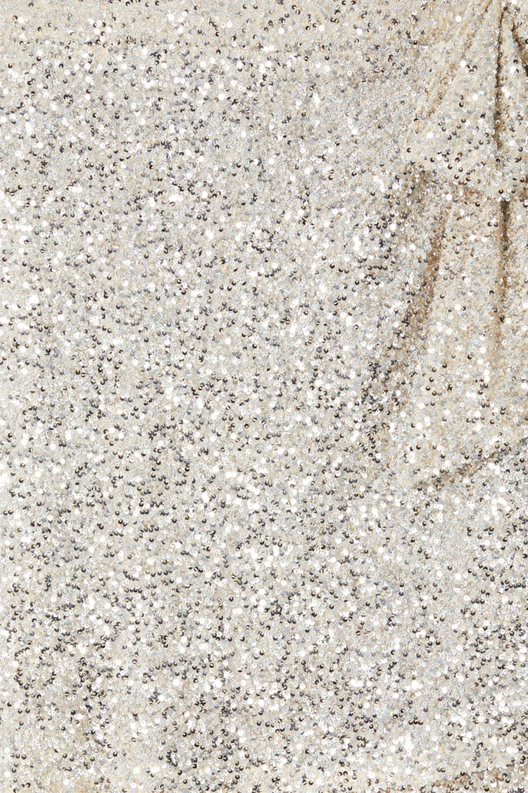 Load image into Gallery viewer, Silver Sequin Mini Jaspre Skirt - Skirt
