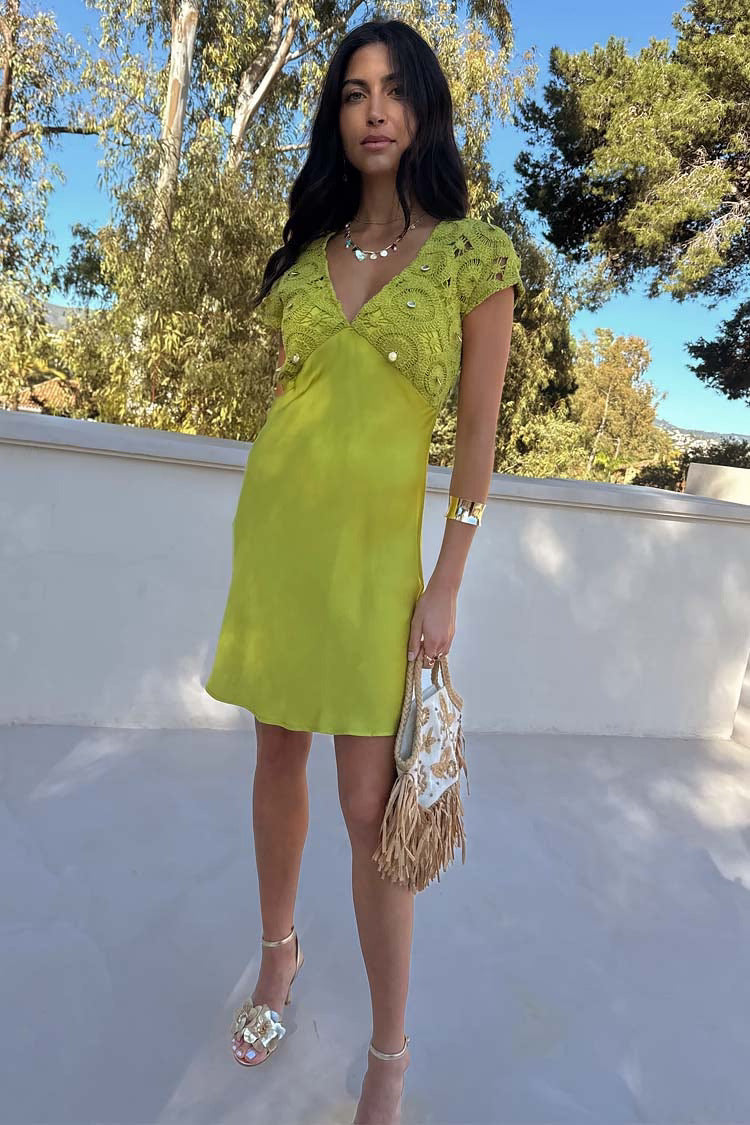 Load image into Gallery viewer, Green Shell Mini Elodie Dress
