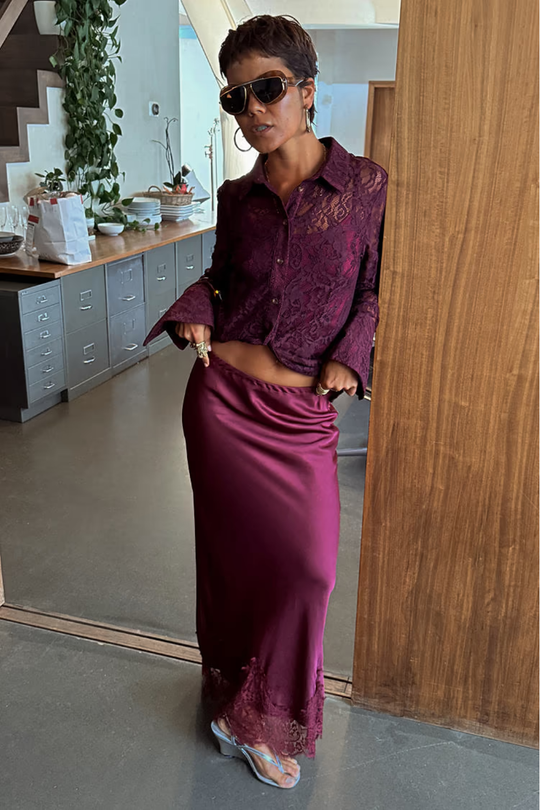 Burgundy Maeva Skirt